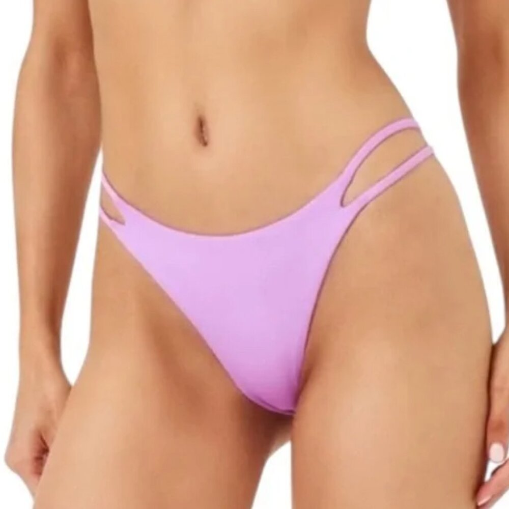 L*SPACE Wilder Bitsy Bikini Bottom in Jewel Purple Large‎ NWT